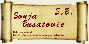 Sonja Bušatović vizit kartica